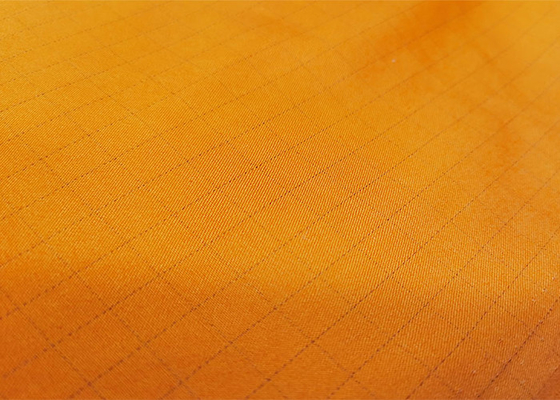 Yellow Strip Cloth 270GSM  Antistatic ESD Fabrics Shrink Resistant