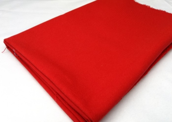 240-245gsm Twill Flame Retardant Fabric Non Flammable Oil Water Resistant Fabric Red