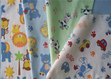 Cartoon Animal Soft Cotton Flannel Cloth Double Sided Easy Decontamination