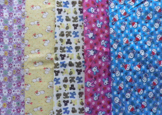 Customized Printed Cotton Flannel Cloth Single Or Double Sided Brush