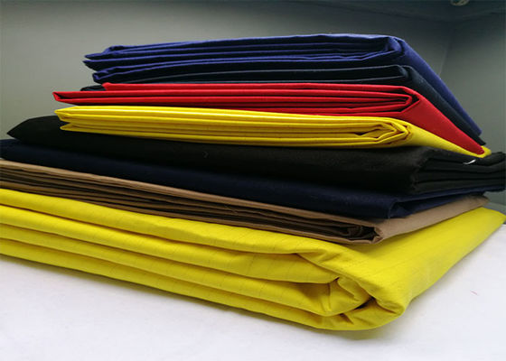 Fire Retardant Grid Anti Static Cotton Fabric For Safe Garments To Workear