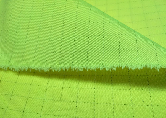 98% Cotton 2% Conductive Fiber High Visibility FR Anti Static Fabric Forpetroleum Garment