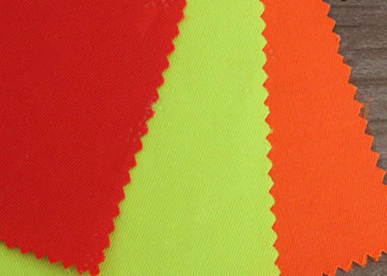 Woven 100% Cotton Fluorescent Fabric Flame Retardant For Safety Uniform